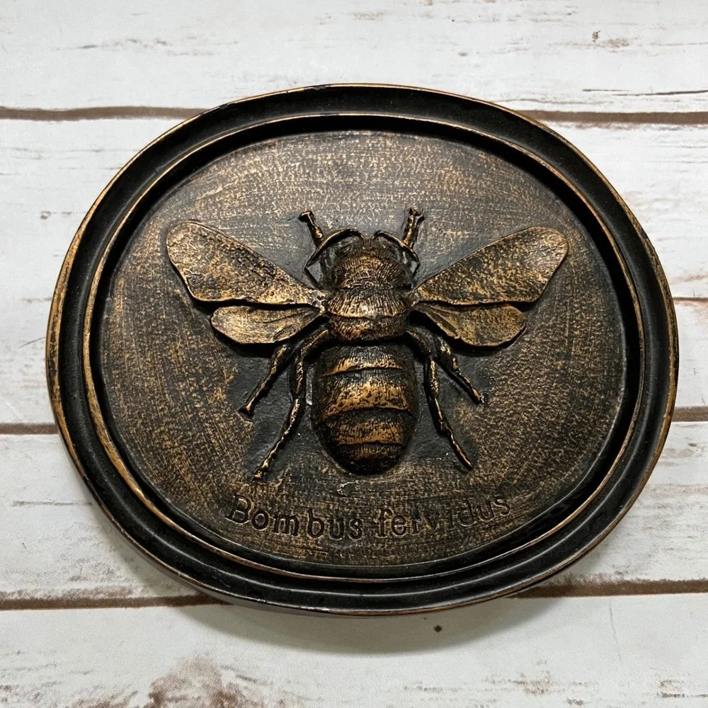 Bronze Bumblebee Bombus Fervidus Wall Plaque by House Parts Inc 8x6.5 Oval 8in